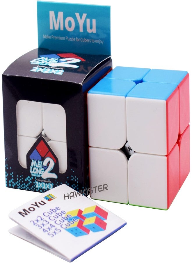 HAWKISTER مكعب هوكيستر مويو إم إف جيه إس ميلونغ 2×2×2 بدون ملصقات، مكعب سحري عالي السرعة (2×2 موفانغ جياوشي كيوبينج كلاس روم)، حجم 50 مم، للأطفال - Image 1